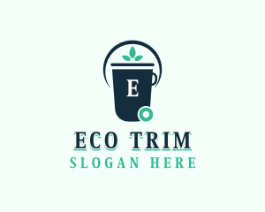 Eco Trash Bin Sanitation logo design