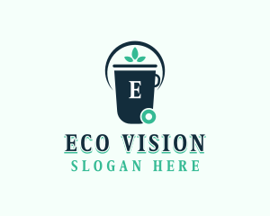 Eco Trash Bin Sanitation logo design