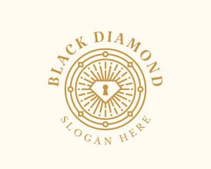 Diamond Keyhole Jewelry  logo design