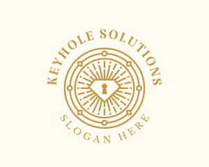 Keyhole - Diamond Keyhole Jewelry logo design