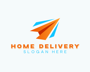 Paper Plane Transport Courier  logo design