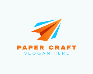 Paper Plane Transport Courier  logo design