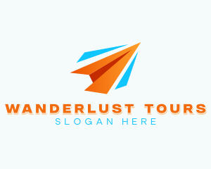 Paper Plane Transport Courier  logo design