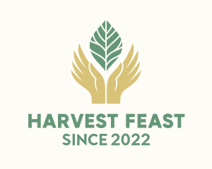 Agriculture Hand Leaf  logo design