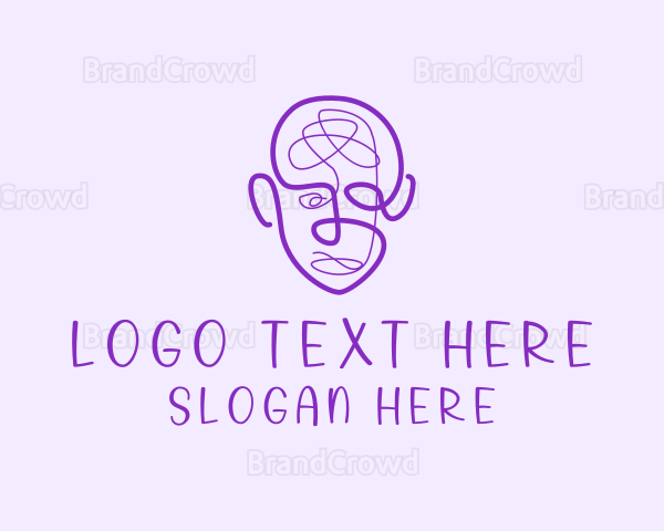 Human Face Doodle Logo