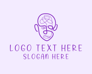 Drawing - Human Face Doodle logo design