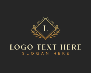 Beauty - Luxury Wreath Wedding Planner logo design