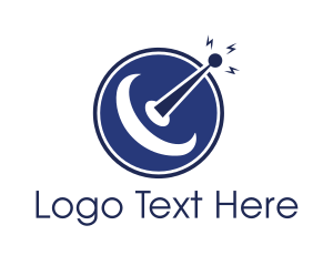 Voip - Satellite Dish logo design