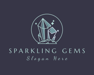 Sparkle Crystal Gem  logo design