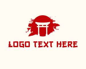 Culture - Red Asian Japanese logo design