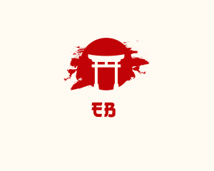 Tourism - Red Asian Japanese logo design