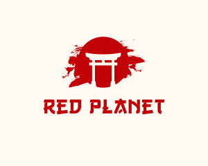 Red Asian Japanese  logo design