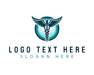 Lab - Healthcare Nursing Caduceus logo design