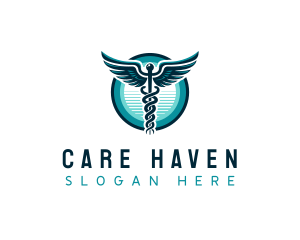 Nursing - Healthcare Nursing Caduceus logo design