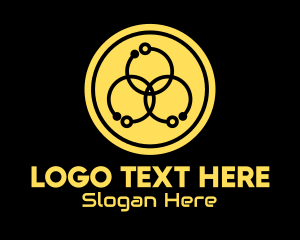 Yellow - Dangerous Virus Technology logo design