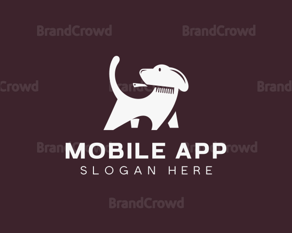 Dog Grooming Pet Shop Logo