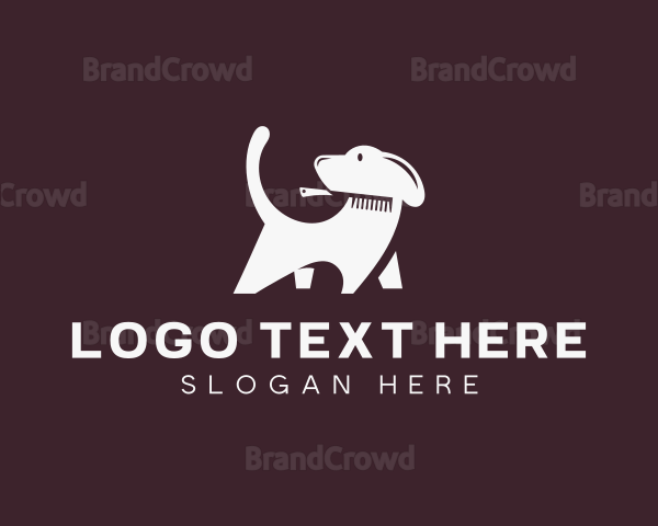 Dog Grooming Pet Shop Logo
