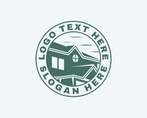 Badge - Modern House Roofing logo design