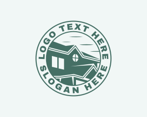 Town House - Modern House Roofing logo design