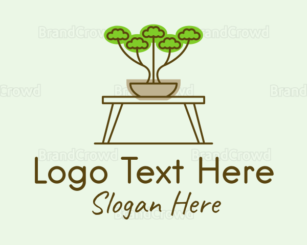 Bonsai Garden Plant Logo