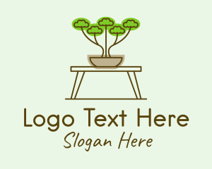 Table - Bonsai Garden Plant logo design