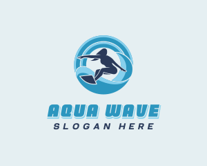 Ocean Wave Surfing logo design