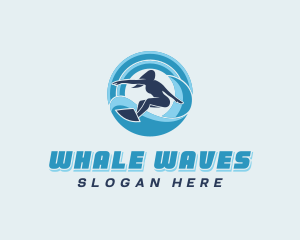 Ocean Wave Surfing logo design