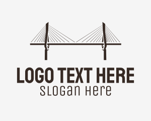 Land Developer - Industrial Bridge Architecture logo design