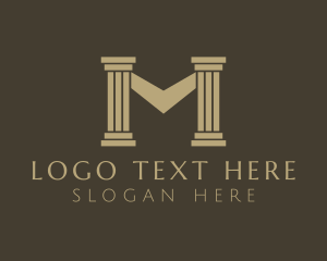 Letter M - Pillar Professional Column logo design