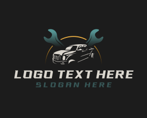 Wrecker - Pickup Truck Transportation logo design