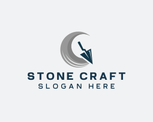 Concrete Plastering Trowel logo design