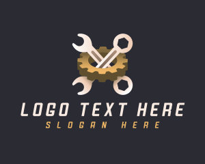 Mechanic - Industrial Wrench Cog logo design