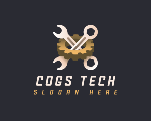 Industrial Wrench Cog logo design