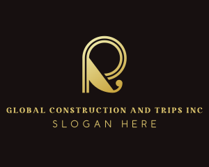 Generic Golden Letter R Logo