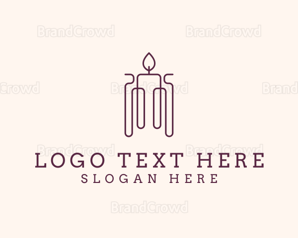 Minimal Candle Wax Logo