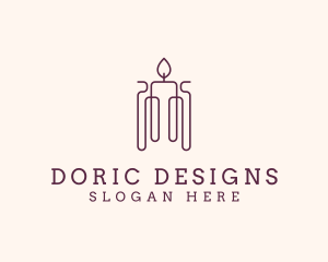 Minimal Candle Wax logo design