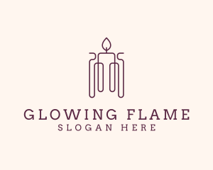 Candle - Minimal Candle Wax logo design