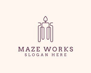 Minimal Candle Wax logo design