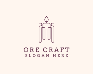 Minimal Candle Wax logo design