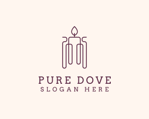 Minimal Candle Wax logo design