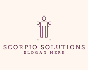 Minimal Candle Wax logo design