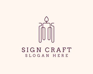 Minimal Candle Wax logo design