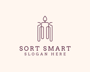 Minimal Candle Wax logo design