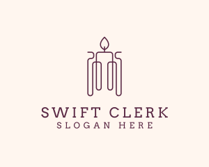 Minimal Candle Wax logo design