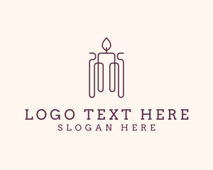Scented - Minimal Candle Wax logo design