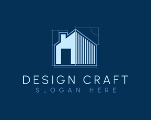 Architect House Blueprint logo design