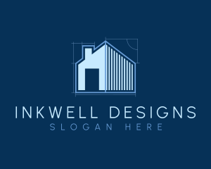 Architect House Blueprint logo design