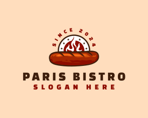 Bratwurst Flame Sausage logo design