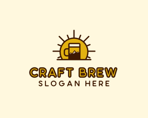 Brewer - Sunrise Mountain Beer logo design
