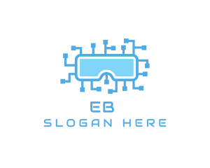 Technology Circuit VR Goggles Logo